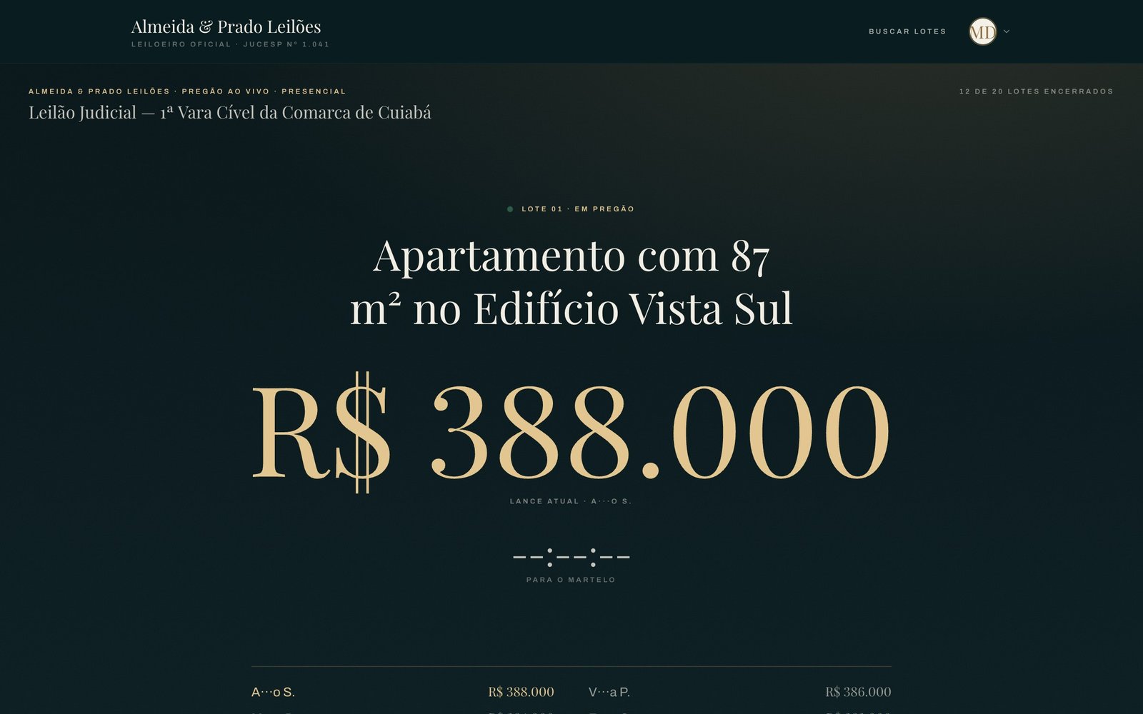 Ao vivo — O arrematante